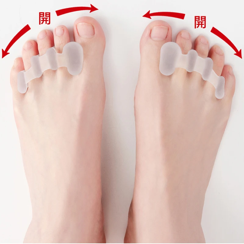 1 Pair Toe Separator Bunion Hallux Valgus Orthosis Overlapping Correctors