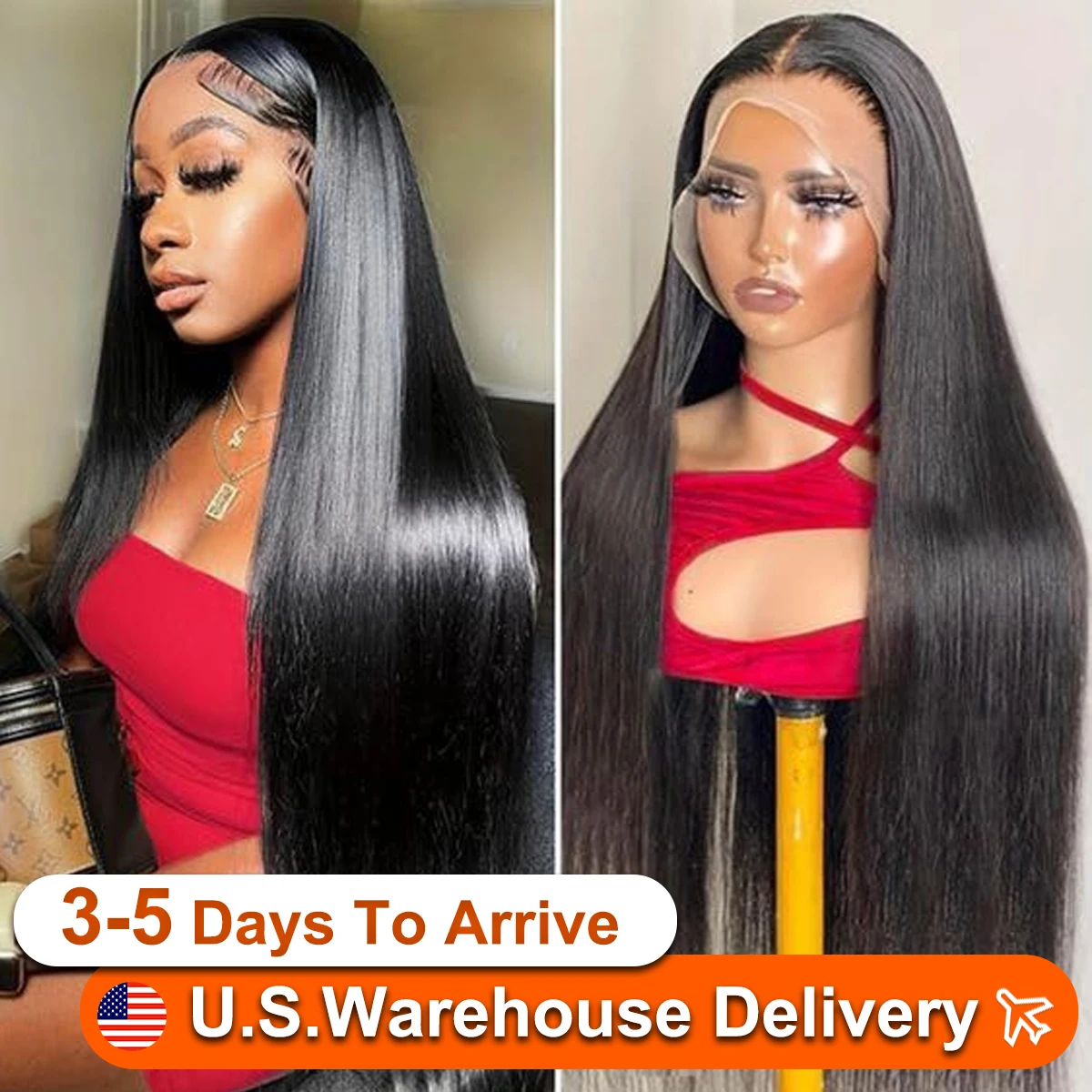 Hidden Strap 360 Lace Front Wigs Human Hair Glueless Wig Transparent Lace Front striaght Wig with Invisible Drawstring