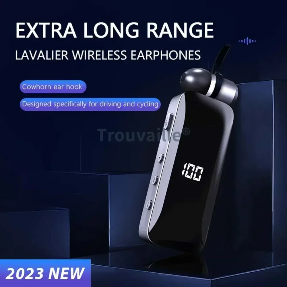 Trouvaille F906 White Wireless Headset Bluetooth Headphone in Lotus Handsfree Earphone Vibration Work 40 Hours Power Display