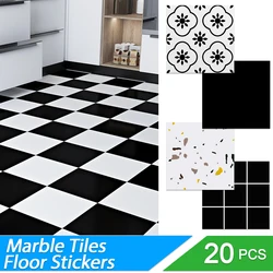 20/pcs PVC Imitation Marble Wall Stickers Self-adhesive Floor Stickers Waterproof Bedroom living Room Decoration Decals 30*30cm