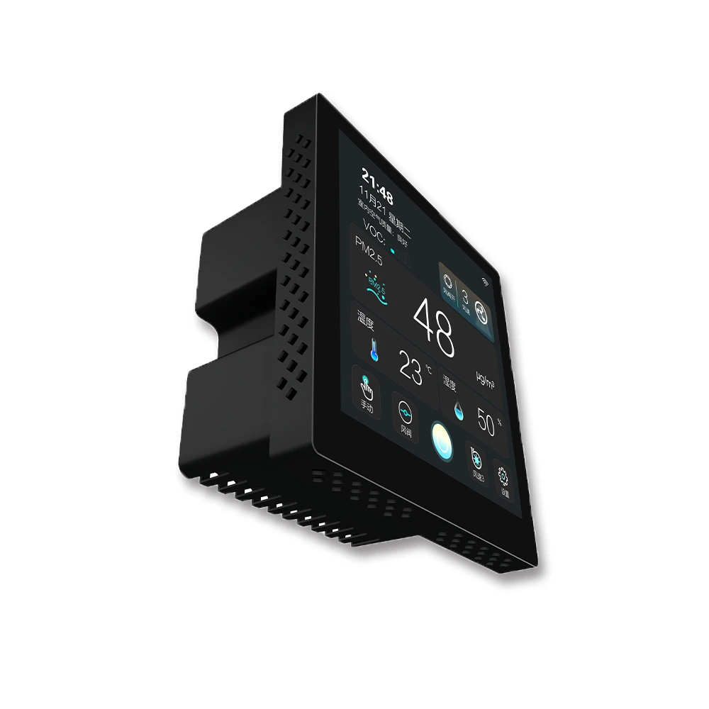 Ventilation controller NDIR CO2 fresh air system control panel, real-time monitoring of PM2.5/CO2/VOC WIFI and RS485