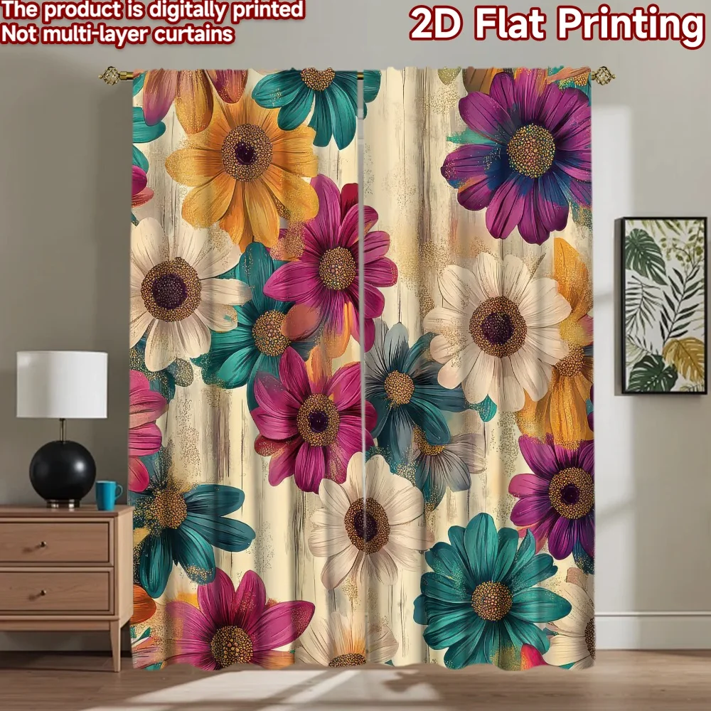 

1pc 2D flat Photography Backdrop Popular Party Party Backdrop Colorful Floral Arrangement 100% Polyester Anniversary for Home