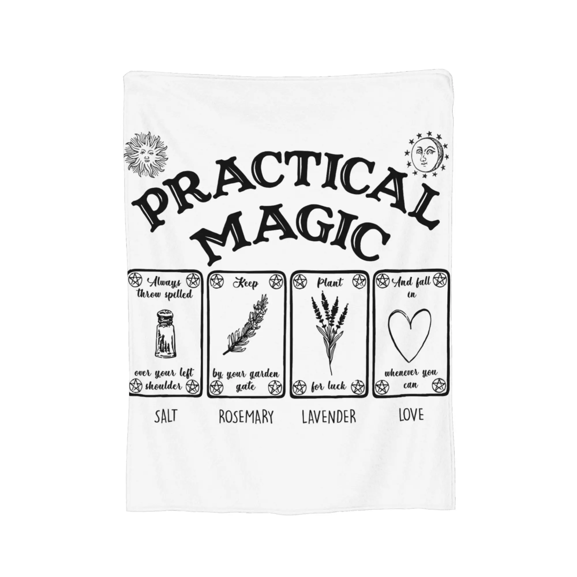 Practical Magic  Gardening, Mystical Green Witch Garden Plant Lovers Plush Blankets  Custom Throw Blanket for Bed Sofa Couch