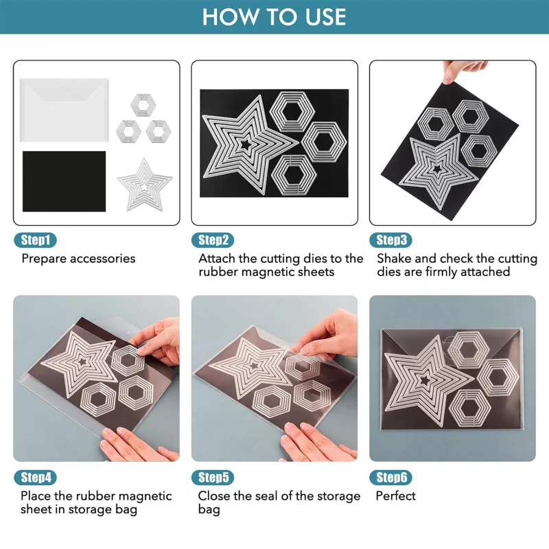 10 أوراق A4/8.3 × 11.7 بوصة، 5R/5×7 بوصة أوراق تخزين مغناطيسية متعددة الاستخدامات من جانب واحد - منظم سهل للختم