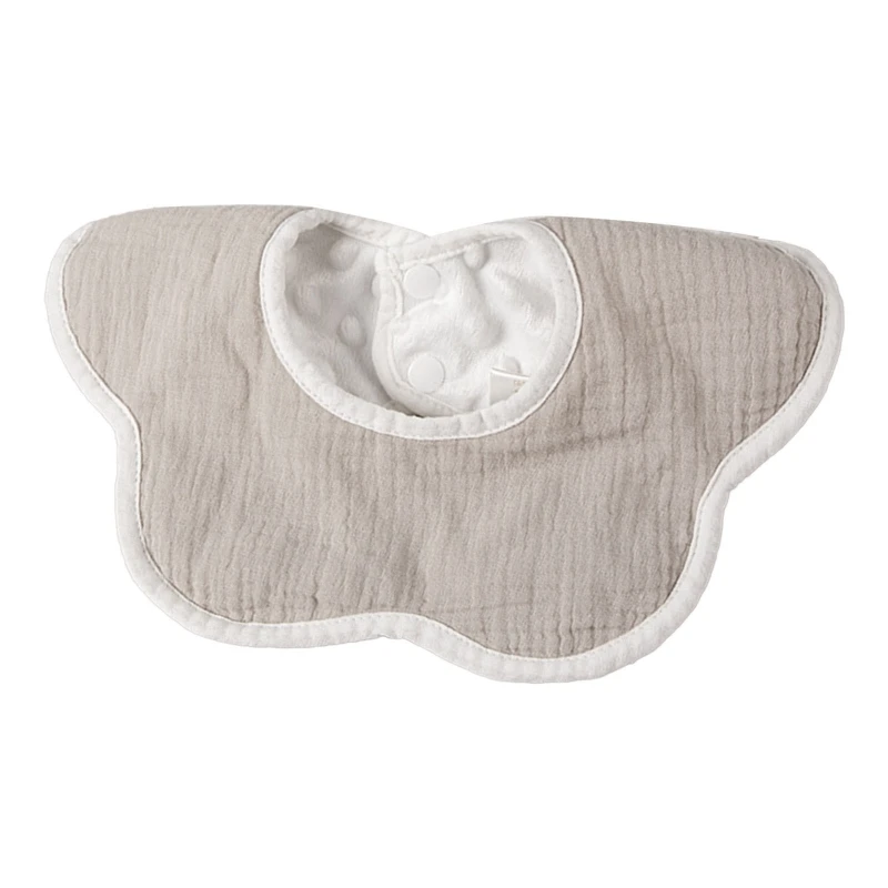 Pano arroto com rotação 360 ​​graus, cor sólida, bebê, formato flor, babador alimentação, algodão toalha à