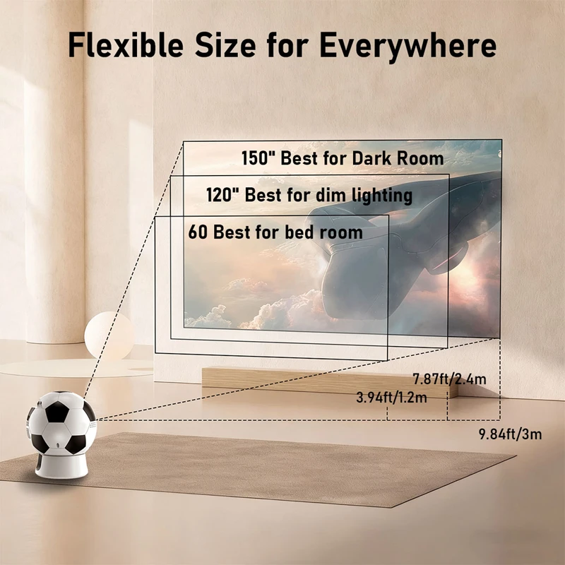 F20 HD 4K أندرويد 13 العارض الأصلي 1080P 180ANSI المزدوج Wifi6 BT5.0 1280*720P سينما المحمولة Projetor جهاز عرض المسرح المنزلي