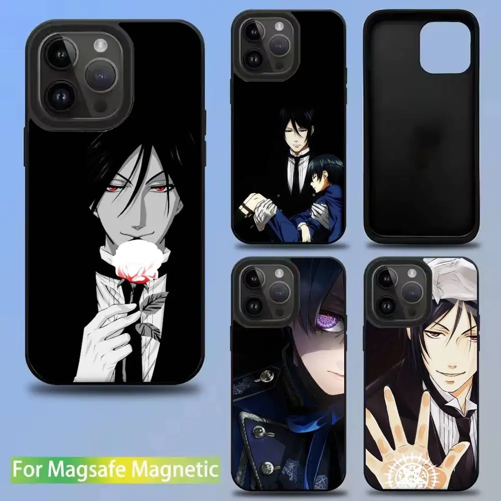 

Anime B-Butler Black Phone Case For iPhone 16,15,14,13,12,11,Pro,Max,Plus,Mini,SE New Magsafe Magnetic Wireless Charging