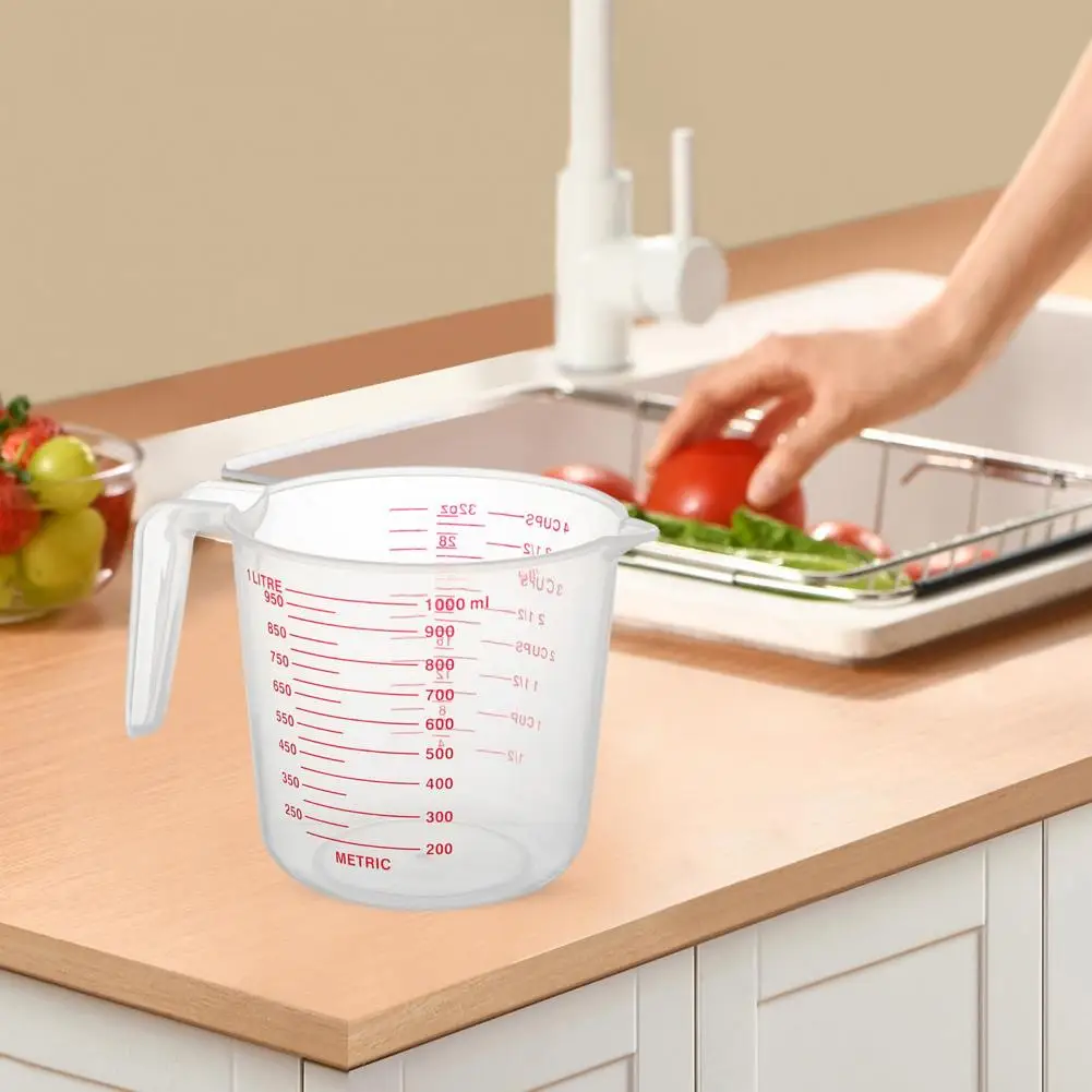 1000ML Plastic Measuring Cup With Handle Spout Precise Scale Cooking Baking Liquid Flour Powder Measurement Cup Kitchen Gadgets