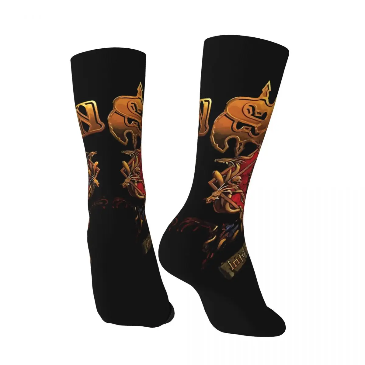 Hip Hop Vintage Tremendous Crazy Men's compression Socks Unisex Saxon Street Style Seamless Printed Funny Novelty Happy Crew