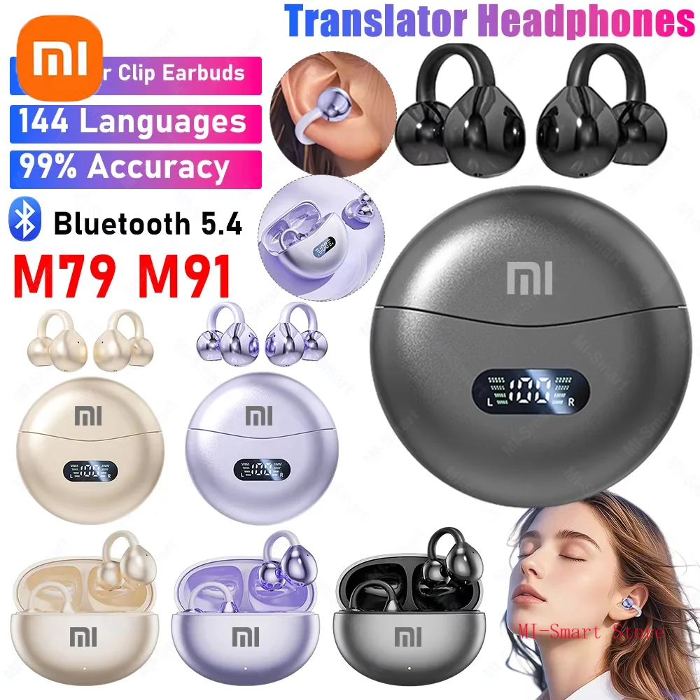 Xiaomi Wireless BT AI Translation Earbuds Accuracy 144 Languages Real-time Language Translation Earphones Smart Voice Translator