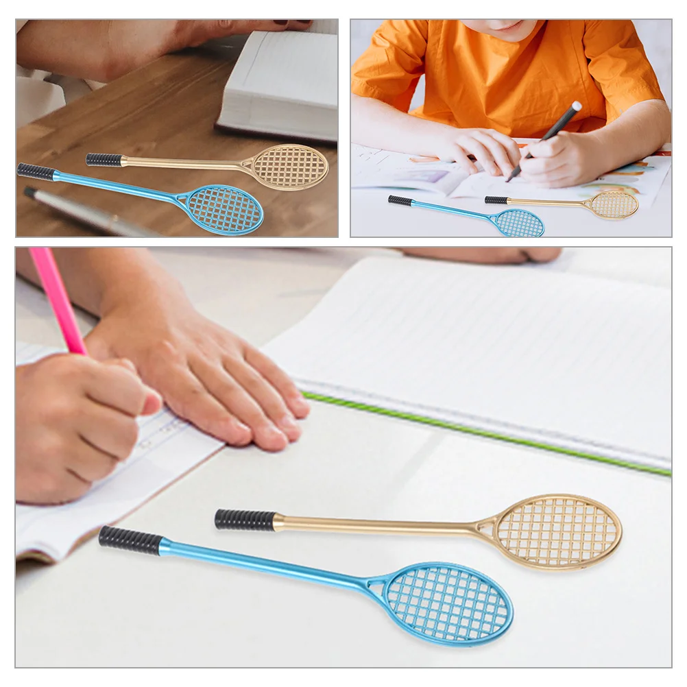 10 Pcs Racket Gel Pen Office Ink Fountain Cute Liquid Refill Kids Fine Point Student