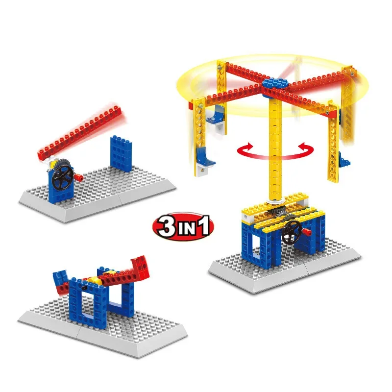 Children DIY Building Block Toys Mechanical Dynamics Principle 3D Model Physics Science Experiment Education Toys Kids STEM Toys