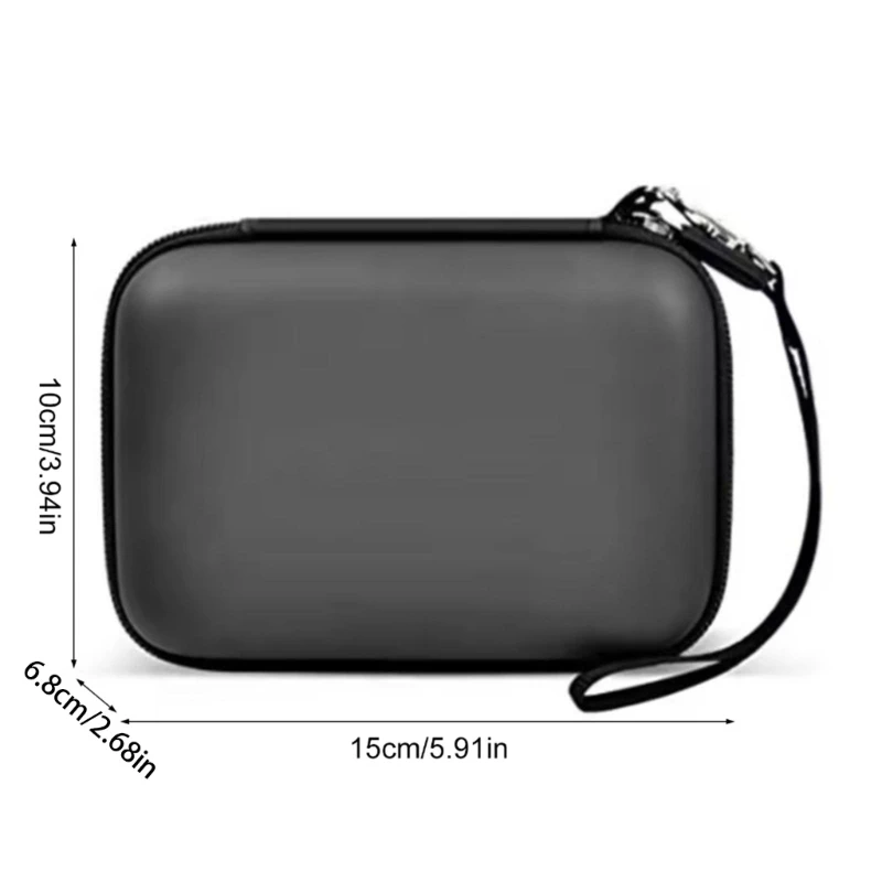 Estojo transporte para impressora fotográfica bolso 1s, estojo rígido viagem com zíper, bolsa bolso interno malha