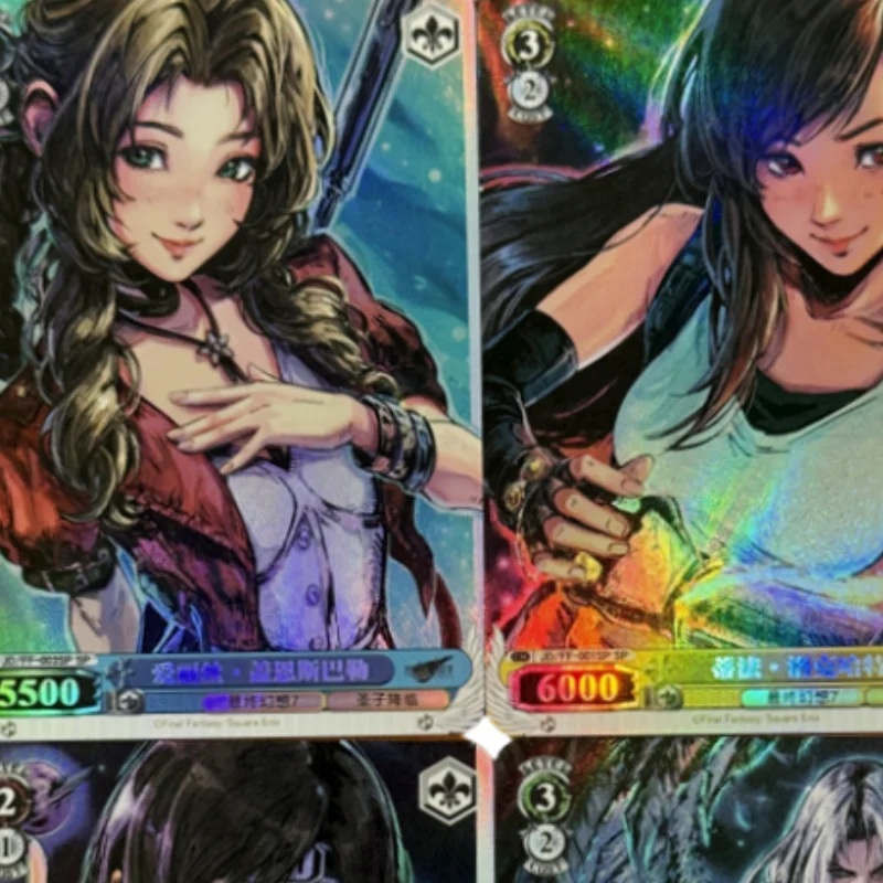 ACG WS Cards Final Fantasy Tifa Aerith Sephiroth Golden Sign Anime Game Characters collezione Kawaii carte Flash a colori muslimy giocattoli fai da