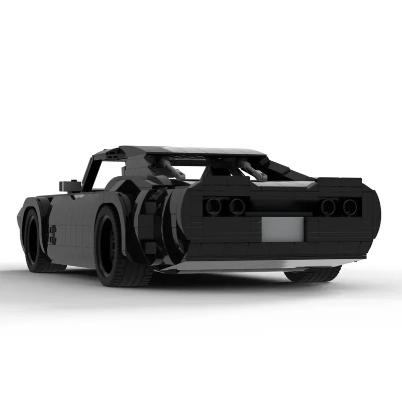 MOC-147730 Black New Classic Sports Car Racing Building Blocks 1946 Parts Boy Kids Birthday DIY Building Blocks Toy Gifts
