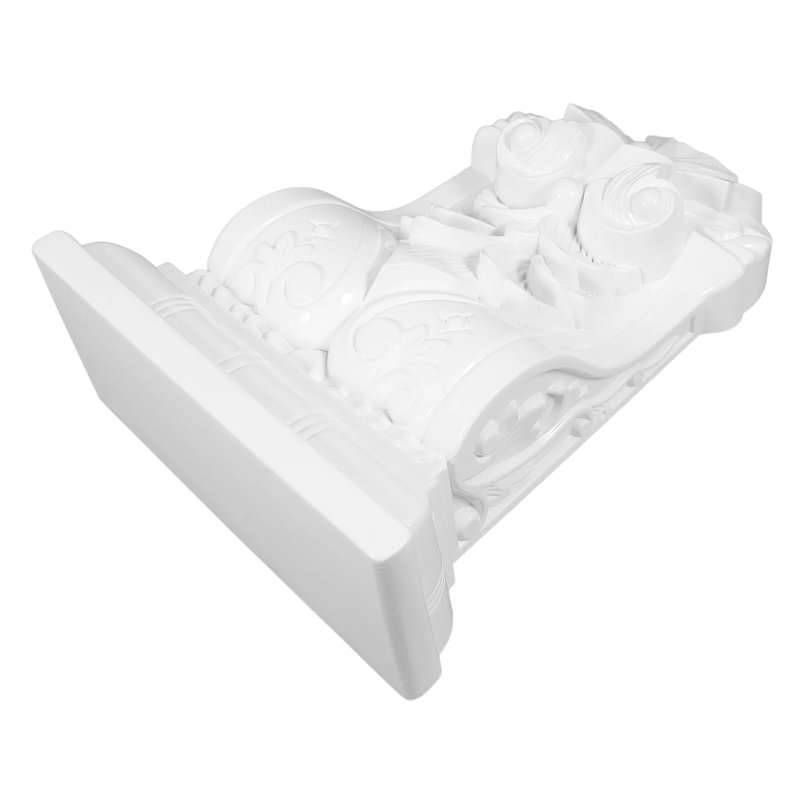 Coluna romana corbels flor decorativa abs plástico esculpido detalhes estilo europeu decoração de casa interior ao ar livre durável prático