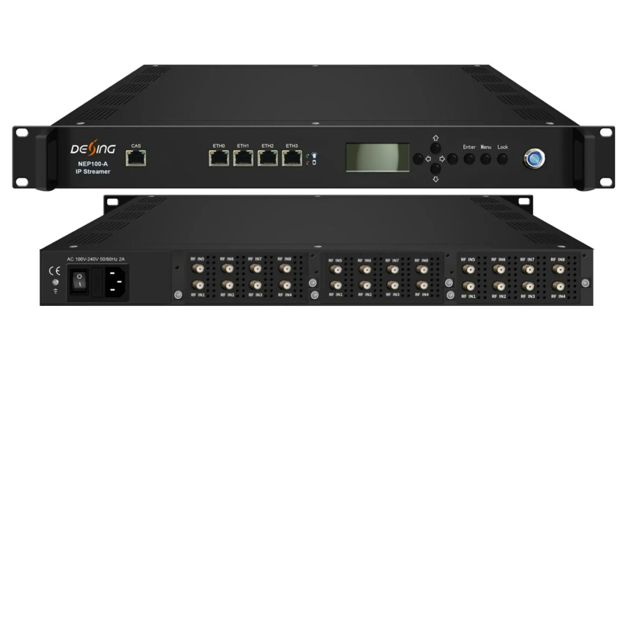 Tuner to IPTV Server RF to IPTV DVB-S2 DVB-T2 DVB-C ISDBT ATSC rf to IP Hotel Enterprise Web TV System
