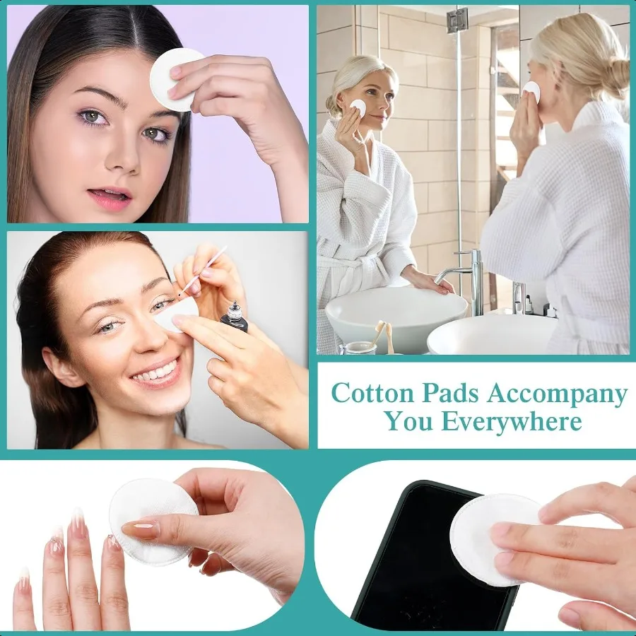 2000枚入り コットンラウンド まとめ買い 角質除去用フェイシャルパッド メイク落としコットン 顔用メイク落とし トナーパッド