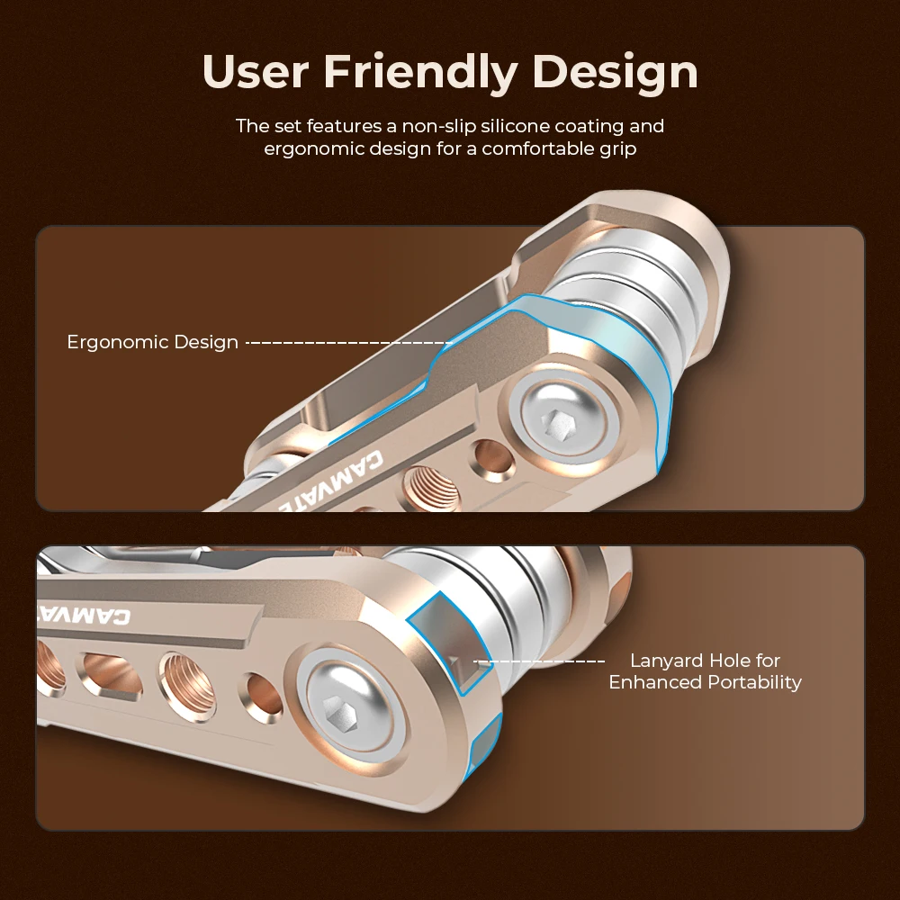 Kimrig 6-em-1 detent dobrável multi-ferramentas kit universal dslr câmera rig conjunto de ferramentas dobráveis com chaves de fenda & chaves ferramenta funcional