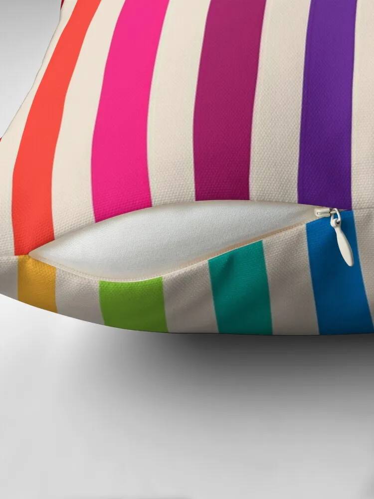 Multi-Colored Rainbow Candy stripes pattern Throw Pillow christmas decorations 2024 Pillow Decor Pillow