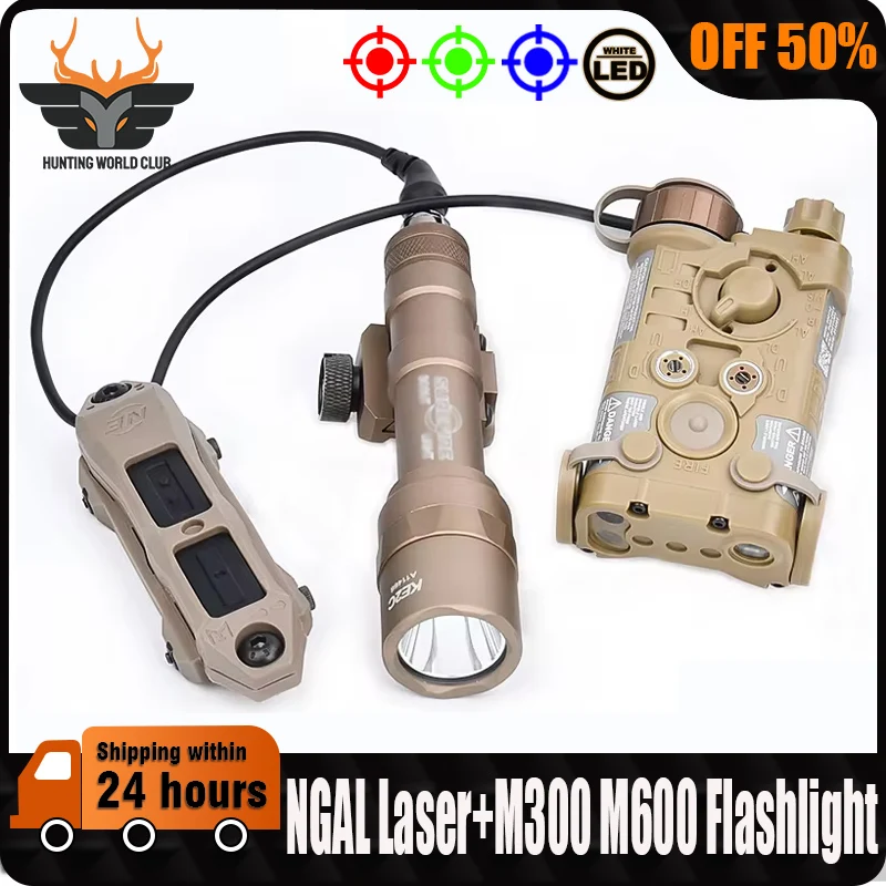 

NGAL Red Green Blue Laser SF M600 M300 Flashlight Sight White Strobe Light Fit 20mm Rail Hunting Weapon Lamp Airsoft Accessories