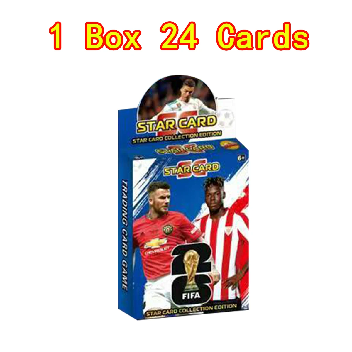 2025 Nieuwe 24 STKS Mini Messi Ronaldo Mbappe Neymar Kaarten LASER Collectie Kaarten Klasse Voetbalster Zeldzame Spel Speelgoed Gift groothandel