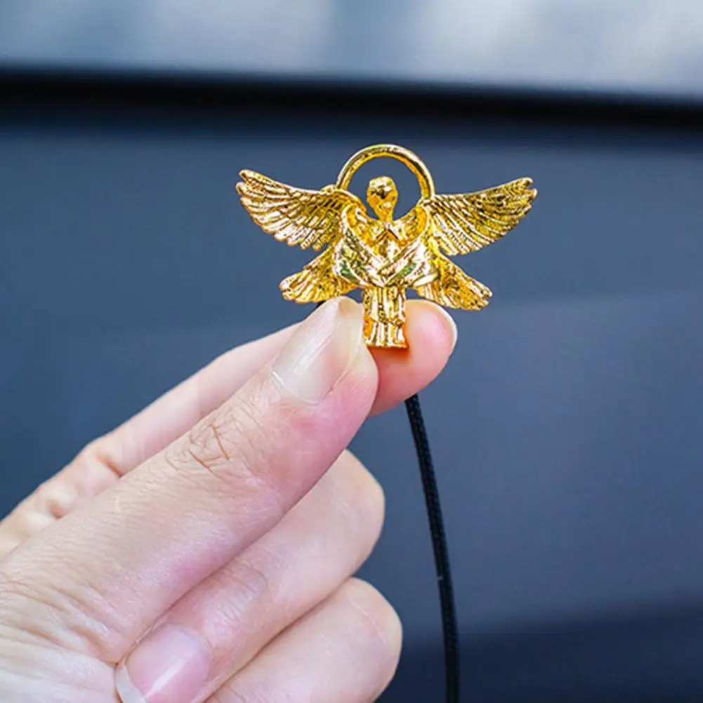 Alloy Six-Wing Angel Car Hanging Ornament Guardian Pendant for Rearview Mirror Vehicle Interior Decoration