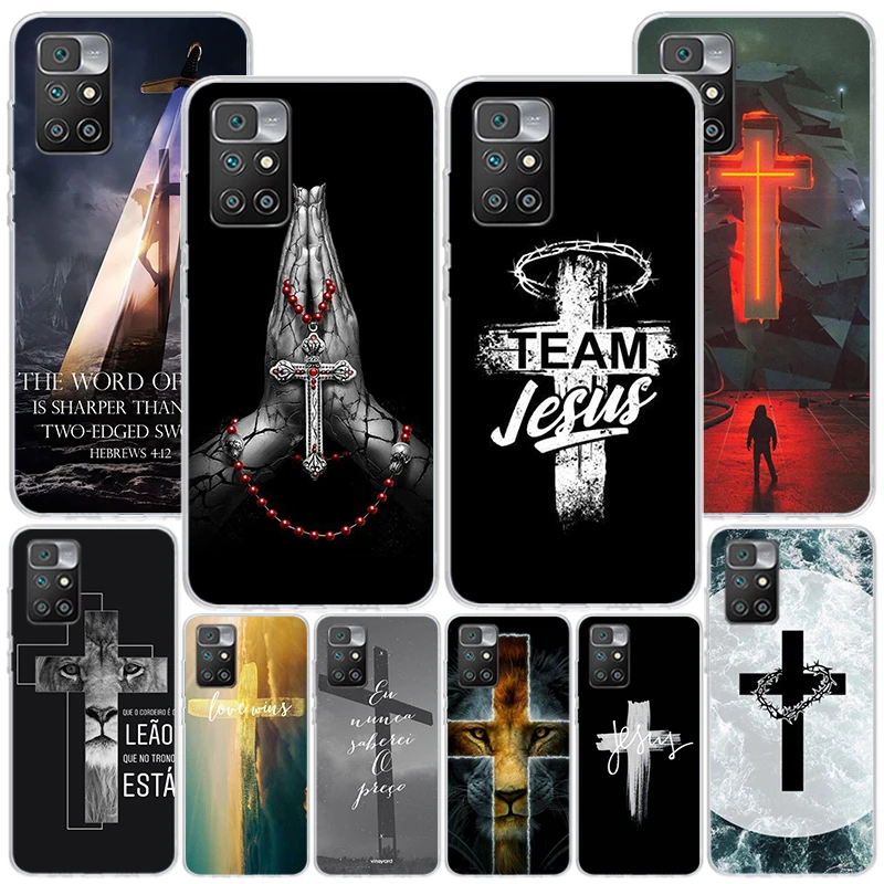 God Jesus Pray Cross Phnoe Case for Xiaomi Redmi 12 12C 10 10A 10C 10X 9 9A 9C 9T 8 8A 7 7A 6 6A S2 K20 Pro K40 Unique Cover Coq