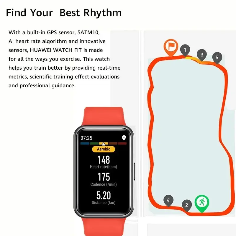 Huawei WATCH FIT Smart Watch Sport Gestione della salute Orologio a colori con grande schermo