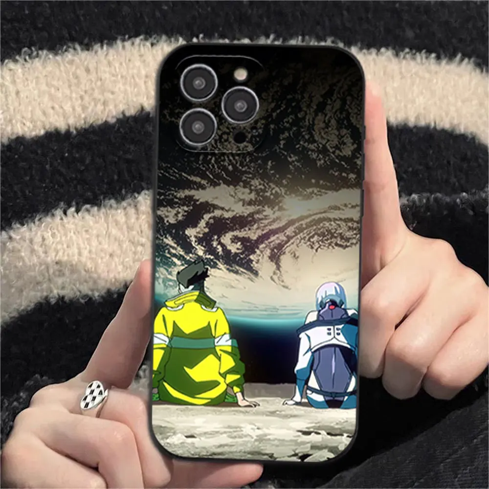 Game R-Rebecca C-Cyberpunk Edgerunners Phone Case for iPhone 12 11 13 14 15 16 Max Pro Plus Black Soft Silicone shell