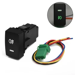 5Pin LED Car Push Button Fog Light Switch With Wire For Honda For Civic For Accord For CRV On-off Push Button Fog Light Switch