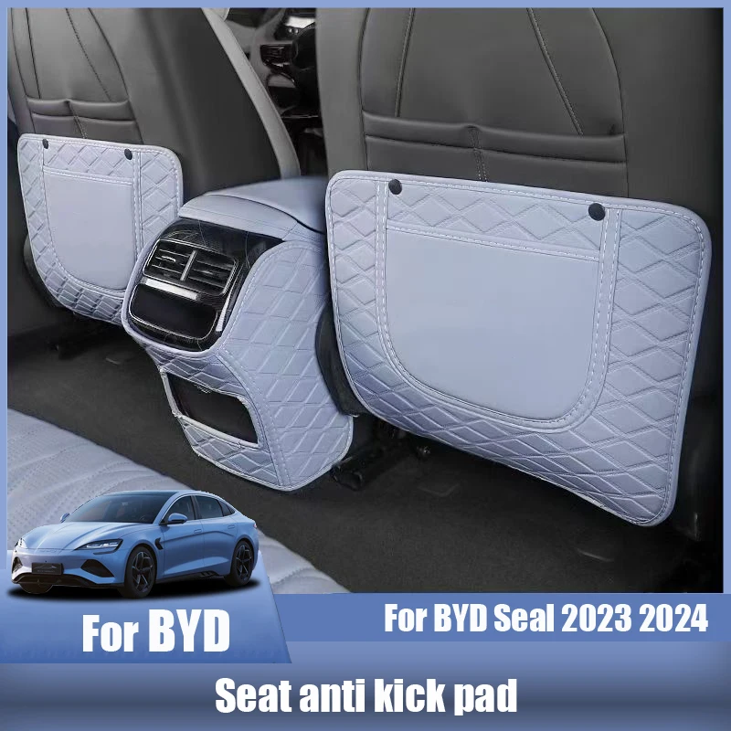 

Для BYD Seal 2023-2024: Кожаная защитная накладка на подлокотник (от пинков), органайзер, аксессуары для тюнинга салона, защита от грязи