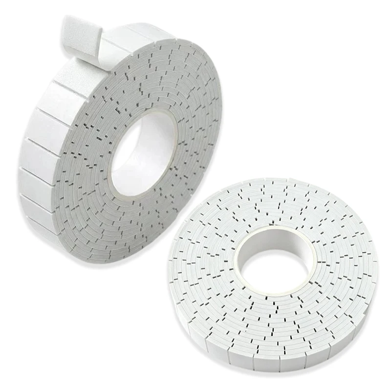 2Pcs EVA Foam Double Sided Tape Perforated Easy Tear Shock Absorbing Cushioning Spacer Tape Anti Collision DIY Home Supplies