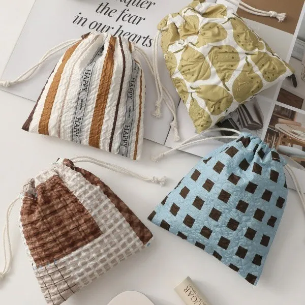 New Drawstring Bag Lipstick Makeup Pouch Travel Organizer Bags Toiletry Bag Travel Packing Cube Jewelry Dust Bag Drawstring Bags