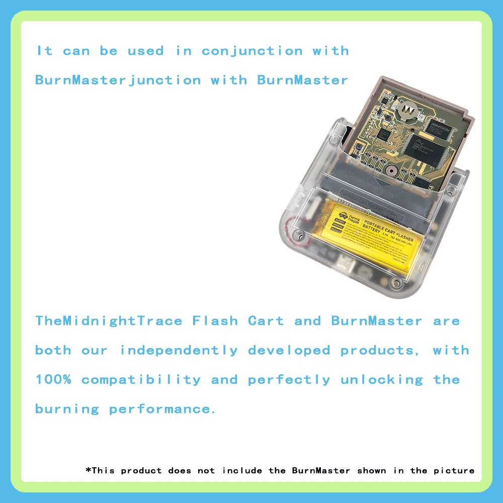 MBC3 RTC FunnyPlaying MidNight Trace GB/GBC عربة فلاش 8 ميجابايت فلاش 64 كيلو بايت فرام بطاقة بطارية قابلة للاستبدال لـ GameBoy GameBoy Color