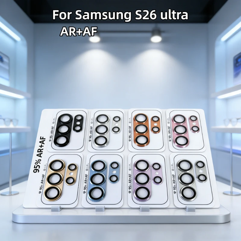 Protector de Lente de Cámara de Metal HD 8K para Samsung Galaxy S26 Ultra S26 Plus, Lente AR+AF, Anillo de Lente de Aleación, Accesorios