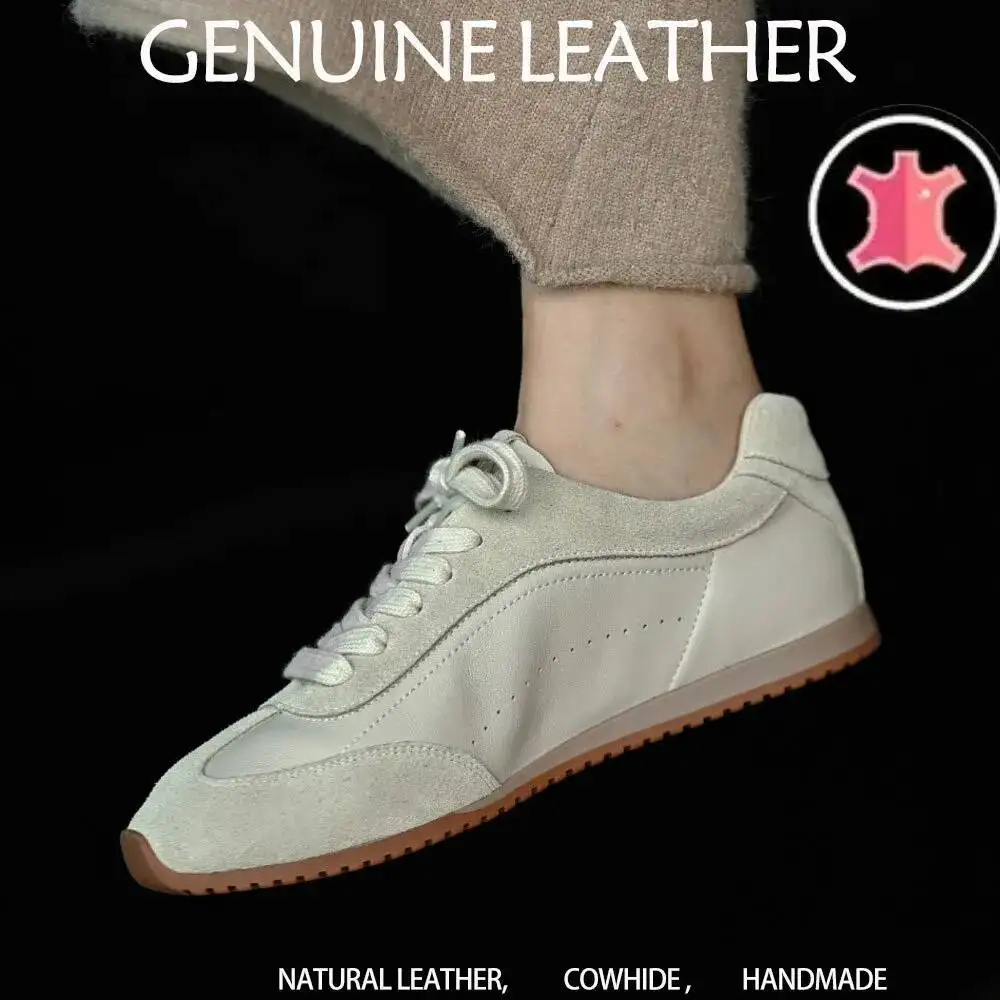 

Модные замшевые женские кроссовки на шнуровке, плоские туфли из натуральной кожи, повседневная обувь для женщин