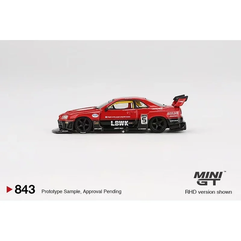 PreSale MINIGT 843 1:64 LBWK ER34 Super Silhouette Skyline  Diecast Diorama Model Collection Miniature Toys