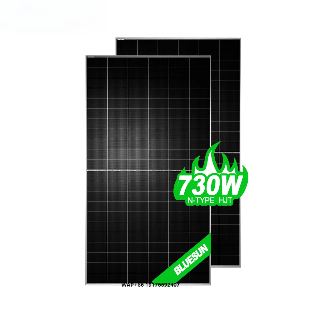 Hot Selling HJT Bluesun 720w 730w Solar Panels Bifacial High Efficiency Solar Panel Big Power for Solar Project