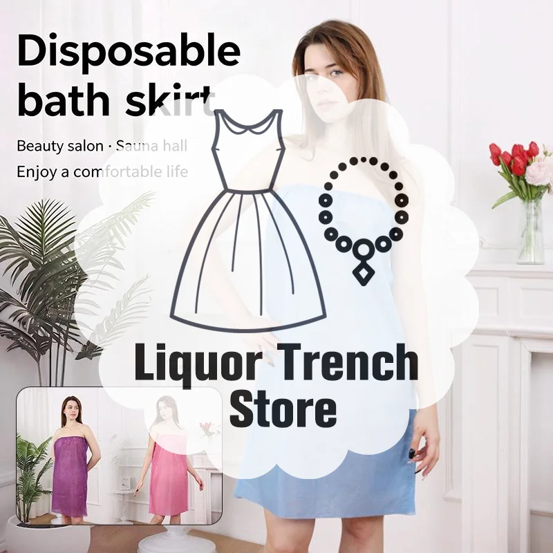 Disposable Bathrobe Bathroom Massage Sauna Strapless Bra Extra Long And Thick Bathrobe