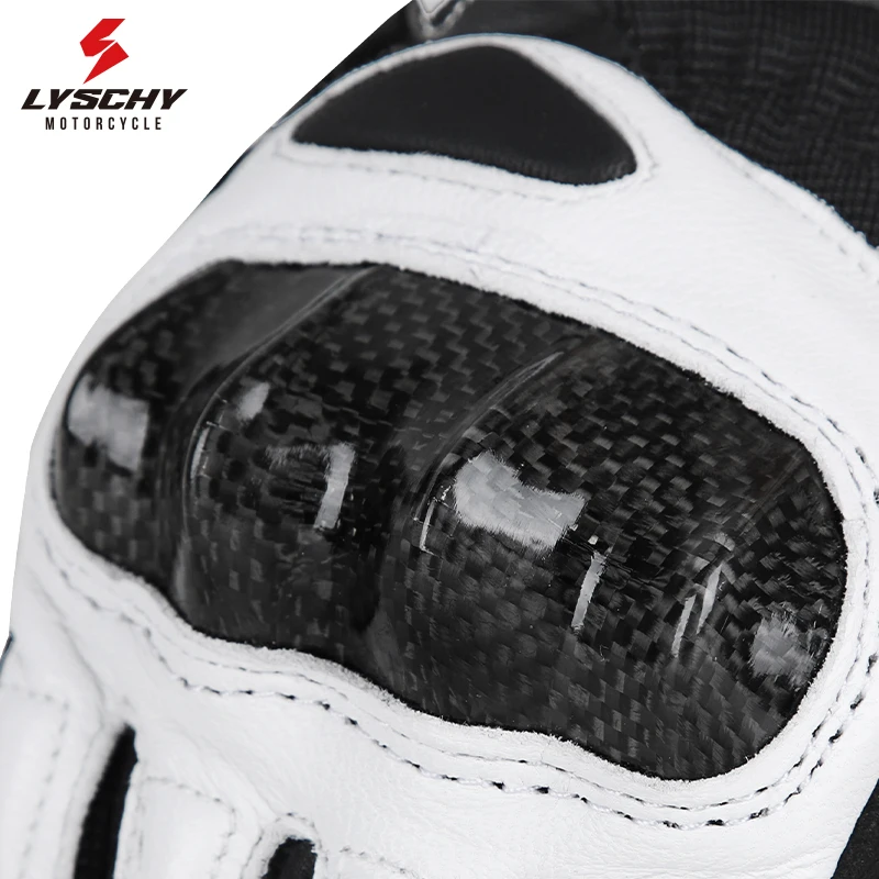 Summer LYSCHY Women Leather Gloves Breathable Vintage Touch Screen Cycling Protective Full Finger Gloves XS-M