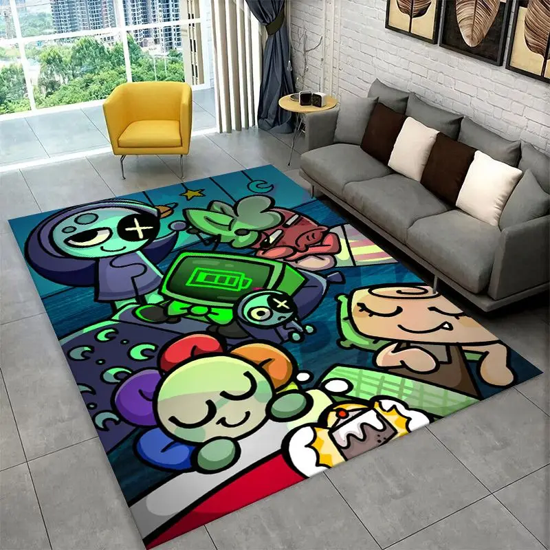 Game Dandy World Cartoon Non-Slip Area Rug for Living Room,Bedroom,Playroom,Soft Carpet Floor Mat Home Decor Rug Kids Room