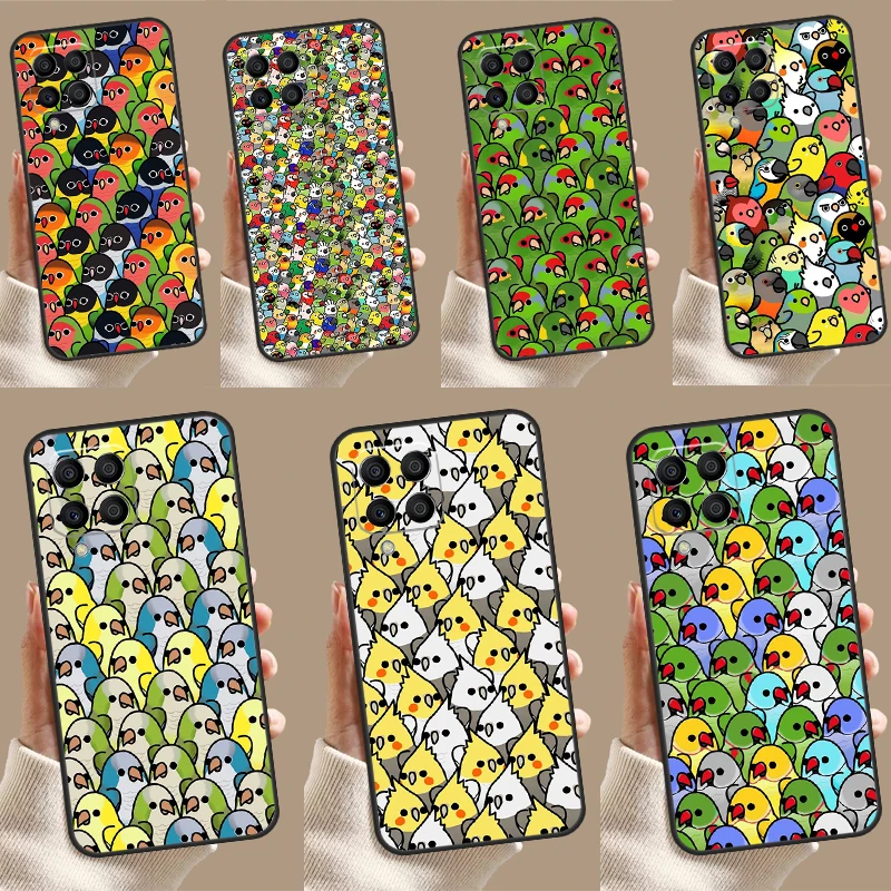 Parrot Birds Cockatiel For Samsung Galaxy M52 M32 M12 M55 M15 M13 M23 M33 M53 M34 M54 M31s M30s M20 M21 M51 Case