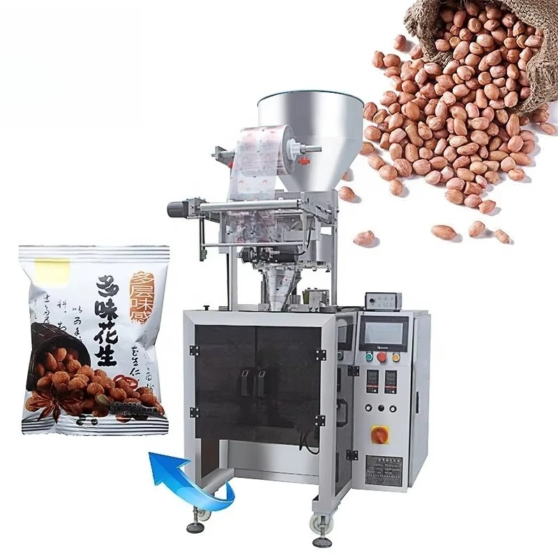 Máquina envasadora de bolsas pequeñas de palomitas de maíz vertical Envasadora automática personalizada para alimentos secos y nueces, máquina envasadora seca de maní