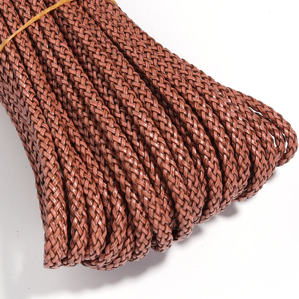 Genuine Cow Leather Braided Thong Cord for DIY Crafts