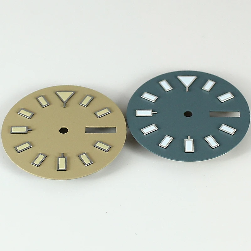 28.5 มม.นาฬิกา nh36 วันวันที่ C3 Luminous dial สําหรับ nh36 อัตโนมัติแก้ไข Tuna กระป๋องนาฬิกาอุปกรณ์เสริม