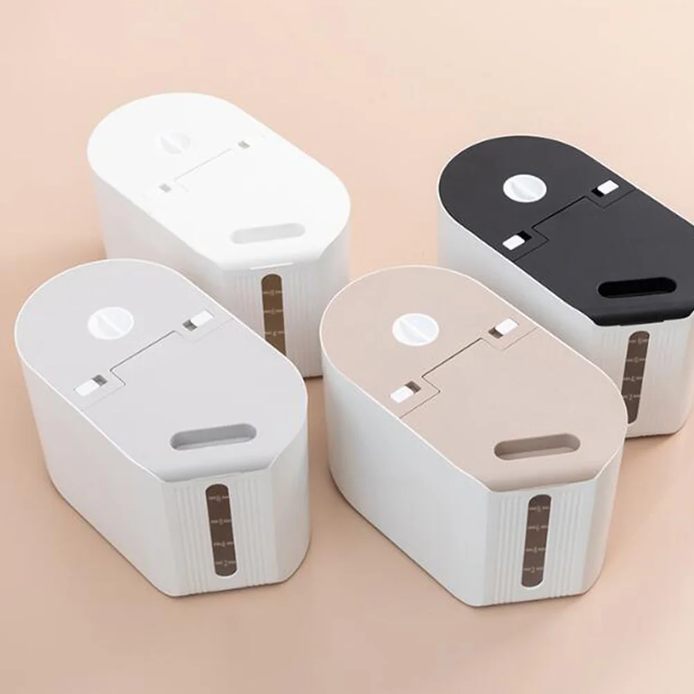 

10 Kg Grey Plastic Rice Storage Container Dustproof Moisture Proof Insect Resistant Sealed Grain Bin For Kitchen Pantry With