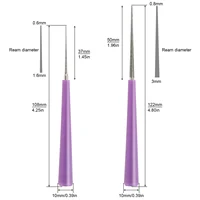 1/4 Pcs Needle Files Set Diamond Tipped Pearl Bead Reamer Burr Beading for DIY Jewelry Making ABS Handle Beading Hole Hand Tools 4