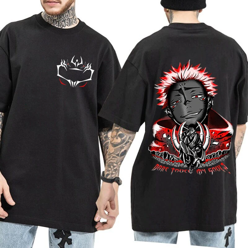 

Аниме Дзюдзюцу Кайсен Рёмен Сукуна Итадори Юджи Длинные Свеки Футболки Ультратонкие Молодежные Футболки Faion Генри Воротник Ирт