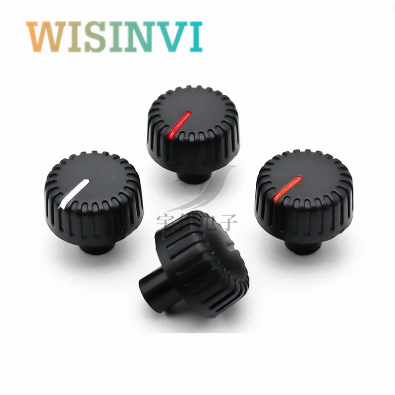 5PCS 21×19MM Plastic Long Handle Knob Diameter 21mm Height 19mm Potentiometer Knob Flower Shaft / D Shaft Inner Hole 6mm